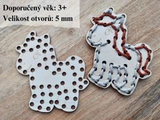 Dřevěný koník na vyšití - 10 x 10 cm