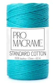 bavlněná šňůra Pro Macramé – STANDARD COTTON 2mm / 50 m - smaragdová