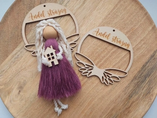 Křídla pro macramé anděla, 10x10 cm - č.59 - ANDĚL STRÁŽNÝ