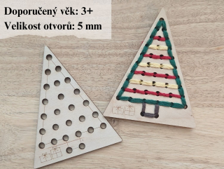 Dřevěný stromeček na vyšití - 10 x 8 cm