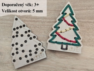 Dřevěný stromeček na vyšití - 10 x 8 cm