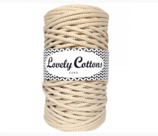 Polyesterová šňůra Lovely Cottons 5mm - Lněná světlá