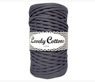 Polyesterová šňůra Lovely Cottons 5mm - Ocelová