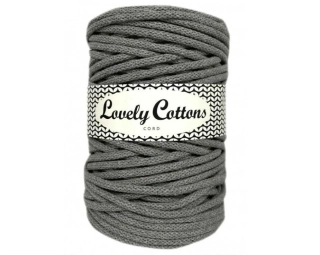 Bavlněná šňůra Lovely Cottons 5mm - Šedá tmavá