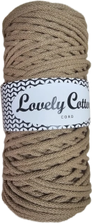 Bavlněná šňůra Lovely Cottons 3mm - Béžová tmavá