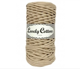 Bavlněná šňůra Lovely Cottons 3mm - Béžová