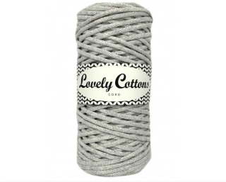 Bavlněná šňůra Lovely Cottons 3mm - Šedá světlá