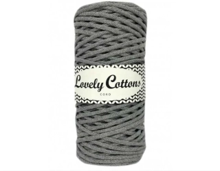 Bavlněná šňůra Lovely Cottons 3mm - Šedá tmavá
