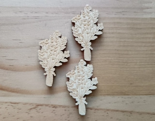 Dřevěná kytice 9 - 2,2 x 3,9cm