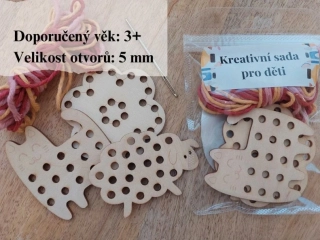 Dětské mini sady - 3 vyšívánky, bavlnky, jehla