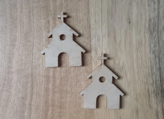 Dřevěný kostelík - výška 6 cm