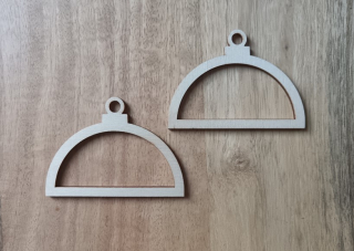 Dřevěná baňka, šířka 7 cm 