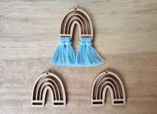 Základ pro macramé náušnice - 3,8 x 3,6 cm