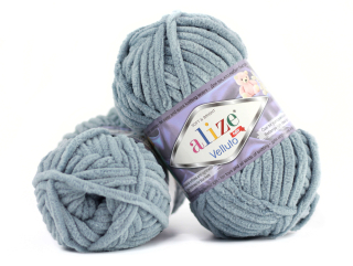 Alize Velluto 428 - Střední šedá