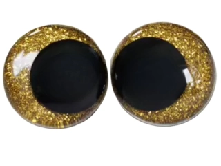 Oči 23 mm - flitrové zlaté