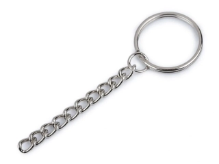 Kroužek na klíče s řetízkem - průměr 25mm