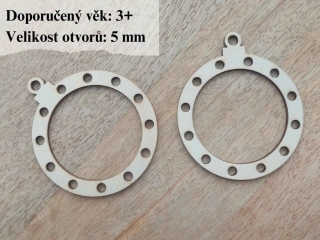 Dřevěná baňka na vyšití - 7 cm