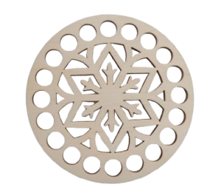 Podtácek k obháčkování – 10 cm – vločka 3