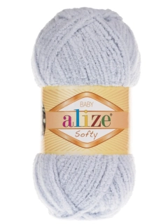 Plyšová příze Alize Softy - světle šedá 416