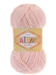 Plyšová příze Alize Softy - světle růžová 340