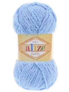 Plyšová příze Alize Softy - světle modrá 40