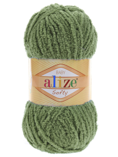 Plyšová příze Alize Softy - zelená 485