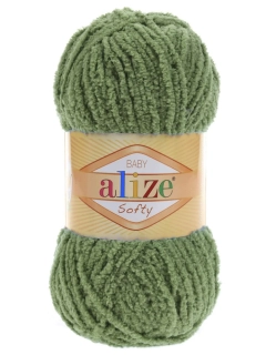 Plyšová příze Alize Softy - zelená 485