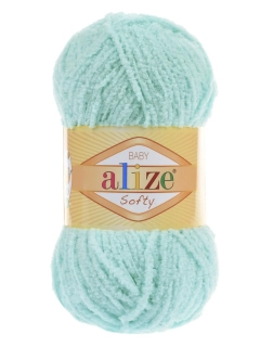 Plyšová příze Alize Softy - mátová 669
