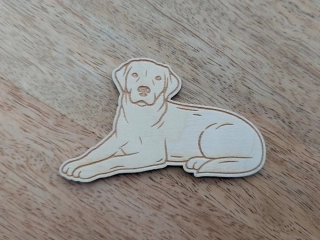 Dřevěný labrador - 3,5 cm