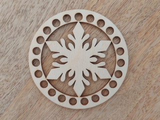 Vánoční baňka k obháčkování – 8cm – hvězda