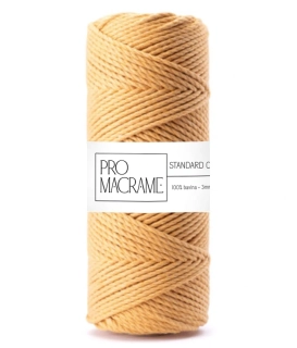 Bavlněná šňůra ProMacramé – STANDARD COTTON 3mm / 3PLY – žlutý meloun