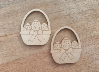 Dřevěný košík - 5,5 x 4,5 cm
