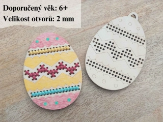 Dřevěné vajíčko na vyšití 10 cm