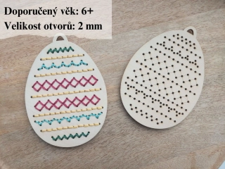 Dřevěné MAXI vajíčko na vyšití 13 cm