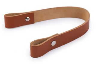 Kožené ucho na kabelku - 30 x 2 cm