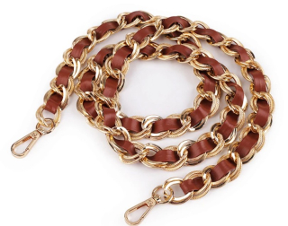 Koženkový popruh, hnědý - 120 cm