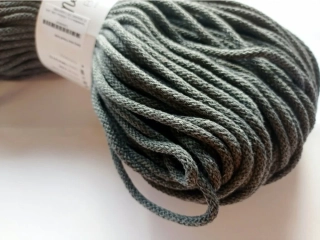 Bavlněná šňůra BERRY 3mm - tmavě šedá