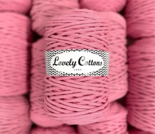Bavlněná šňůra Lovely Cottons 5mm - Růžová