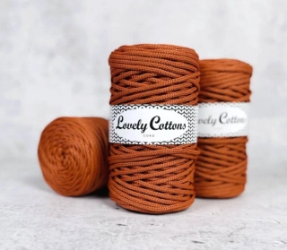 Polyesterová šňůra Lovely Cottons 5mm - Rezavá