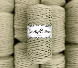 Bavlněná šňůra Lovely Cottons 3mm - Lněná světlá