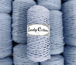 Bavlněná šňůra Lovely Cottons 3mm - Baby blue