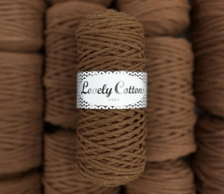 Bavlněná šňůra Lovely Cottons 3mm - Káva