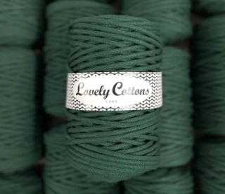Bavlněná šňůra Lovely Cottons 5mm - Zelená lahvová