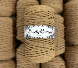 Bavlněná šňůra Lovely Cottons 5mm - Béžová tmavá