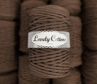 Bavlněná šňůra Lovely Cottons 5mm - Čokoládová