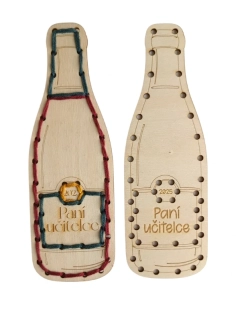 Dřevěné víno 2025 na vyšití - 19 x 7 cm - PANÍ UČITELCE
