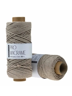 Bavlněná šňůra ProMacramé – PREMIUM COTTON 3mm / 3PLY – oyster