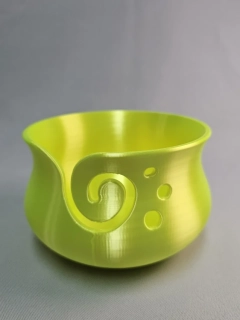 Háčkovací miska na přízi vel. M – neonově žlutá