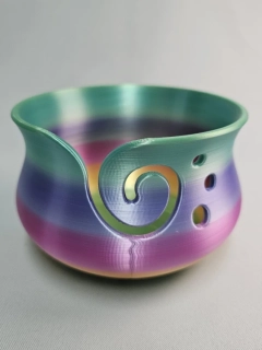 Háčkovací miska na přízi vel. M – pastelová duhová