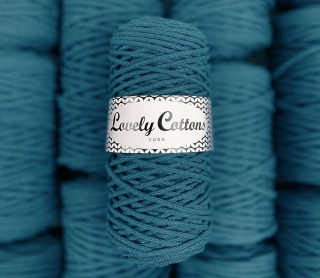 Bavlněná šňůra Lovely Cottons 3mm - mořská